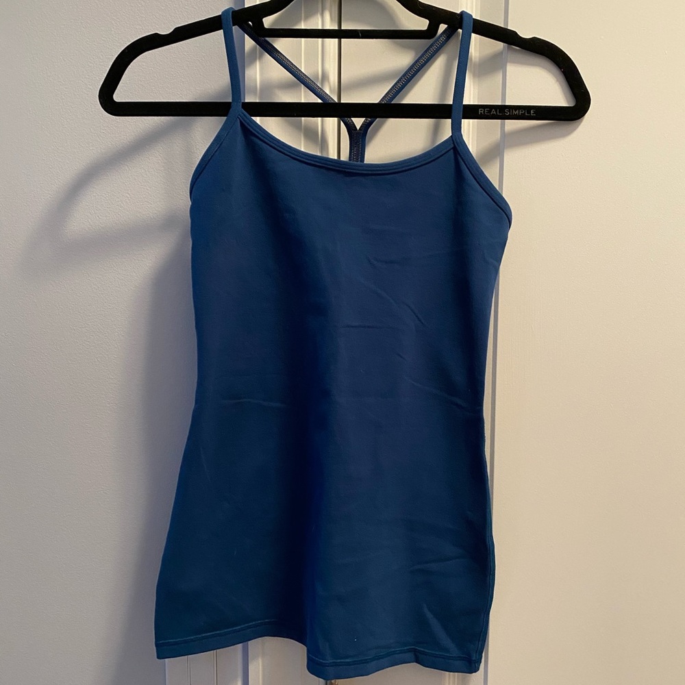 Lululemon Power Y Tank Top size 4 Deep Marine Blue